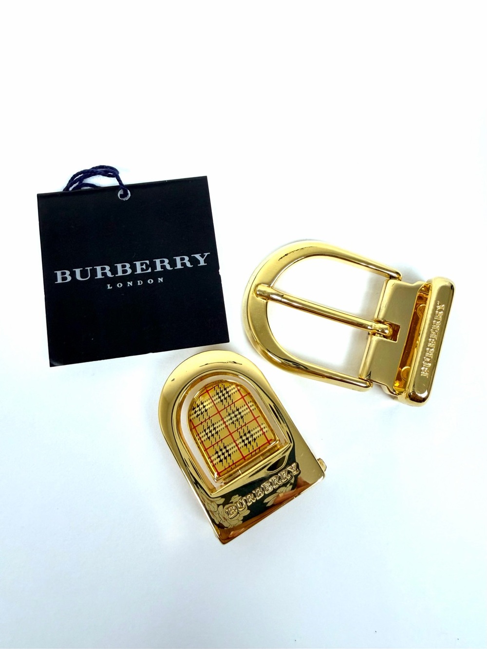 Authentic Burberry Gold Tone Belt Buckles